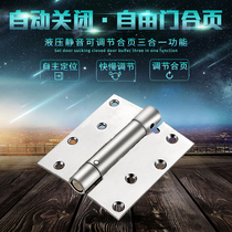 One-way invisible door hinge with door closer buffer invisible hydraulic spring hinge automatic closing damping 2 pieces Price