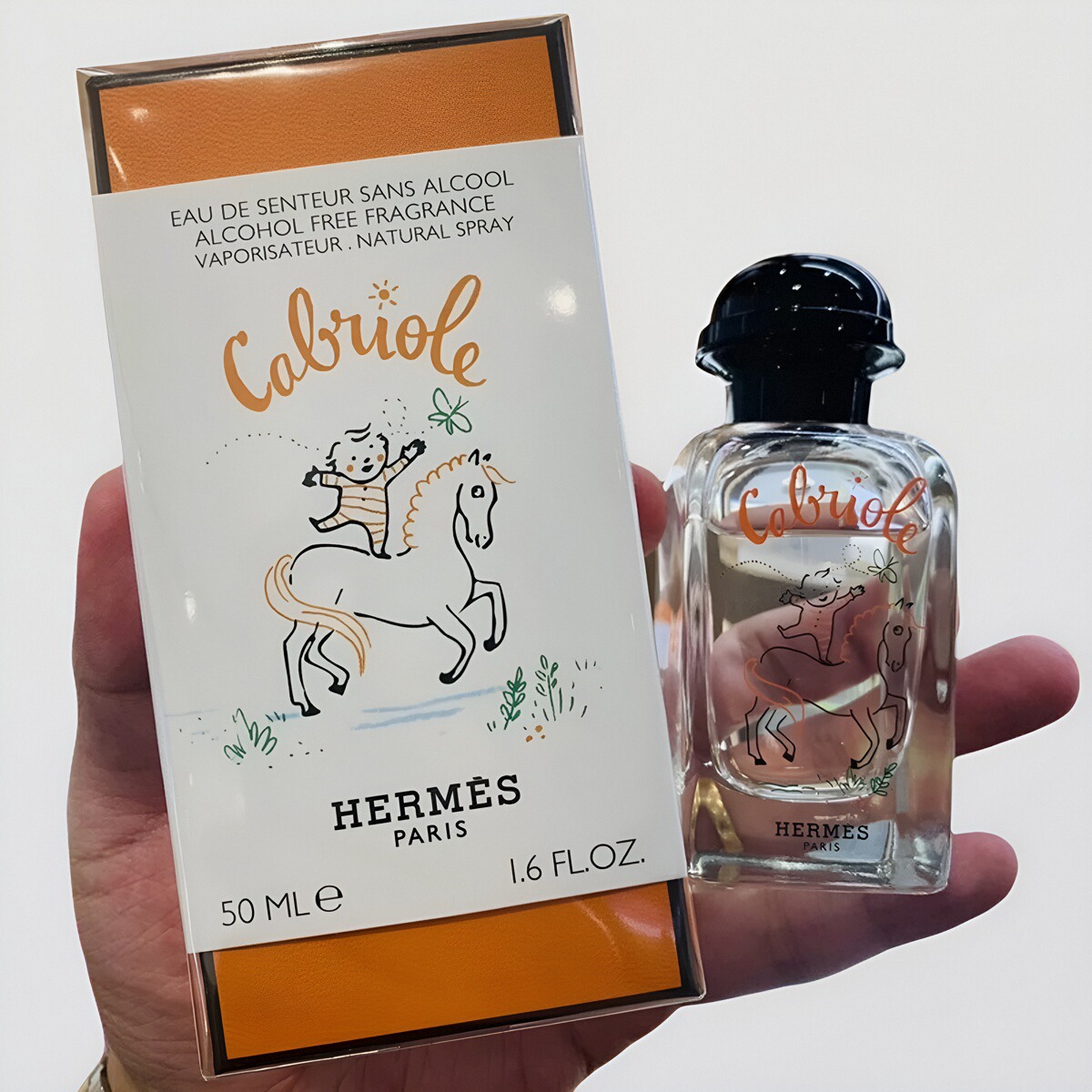 国内专柜Hermes爱马仕蹦蹦跳跳cabriole儿童宝宝香无酒精香水50ml