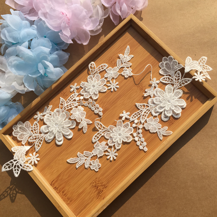3D Water-Soluble Lace Applique, Water-Soluble Lace Applique, 3-Layer Three-Dimensional Applique, Specially Designed for Wedding Dresses