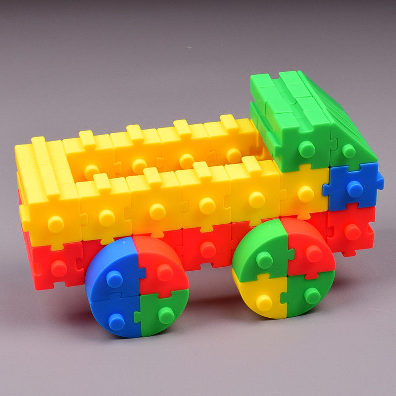 Child Hearts Building Blocks Assembled 100 Deformed Plastic Parquet Boy Children Early Education Puzzle Splicing Toy 3-6 years old