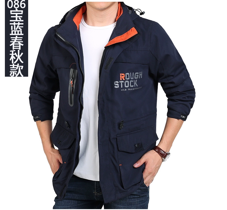 NIAN JEEP Jeep Shield Jackets Men Trung niên Mùa thu và Mùa đông Cộng với Áo khoác nhung chống thấm ngoài trời áo khoác mùa đông