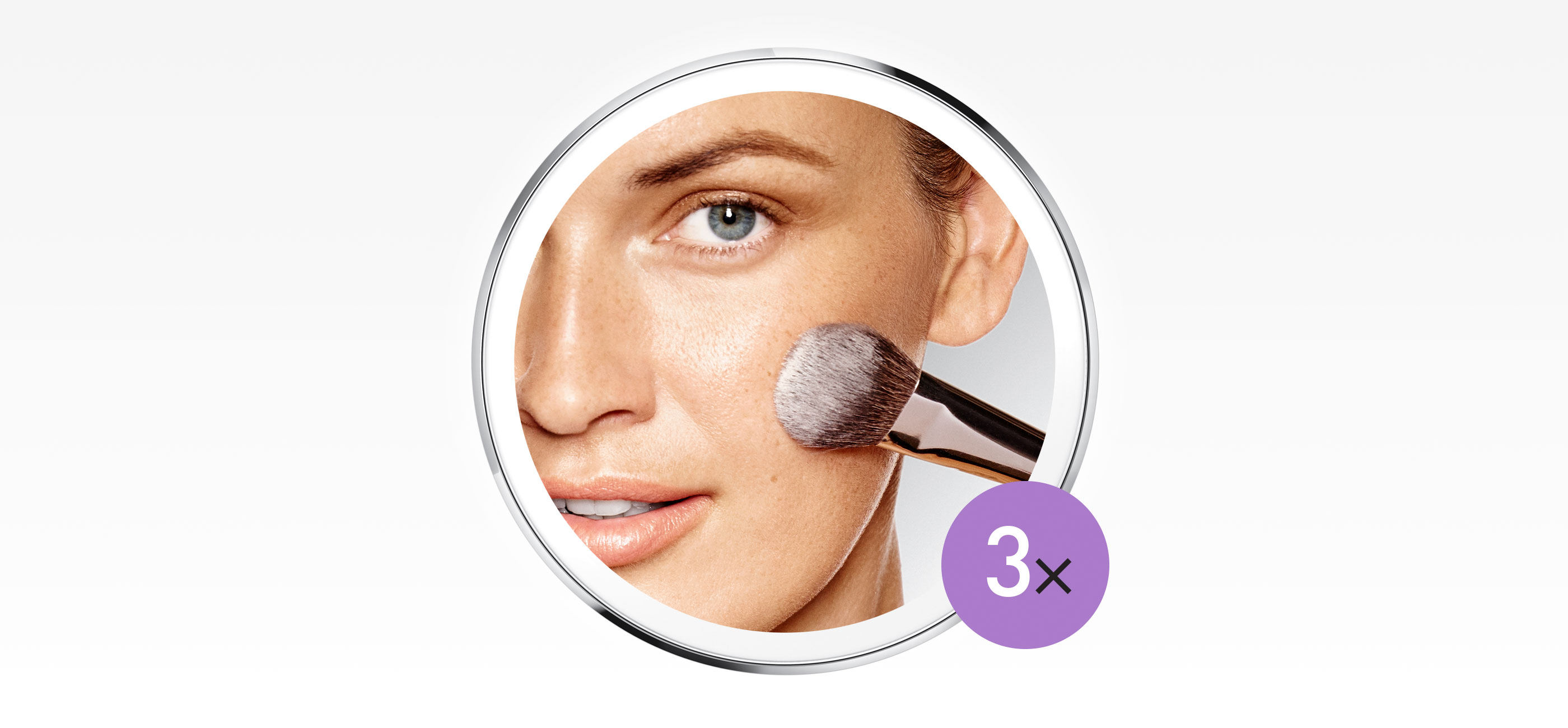 Зеркало 美国新品simplehuman sensor 便携版led口袋化妆镜可充电.