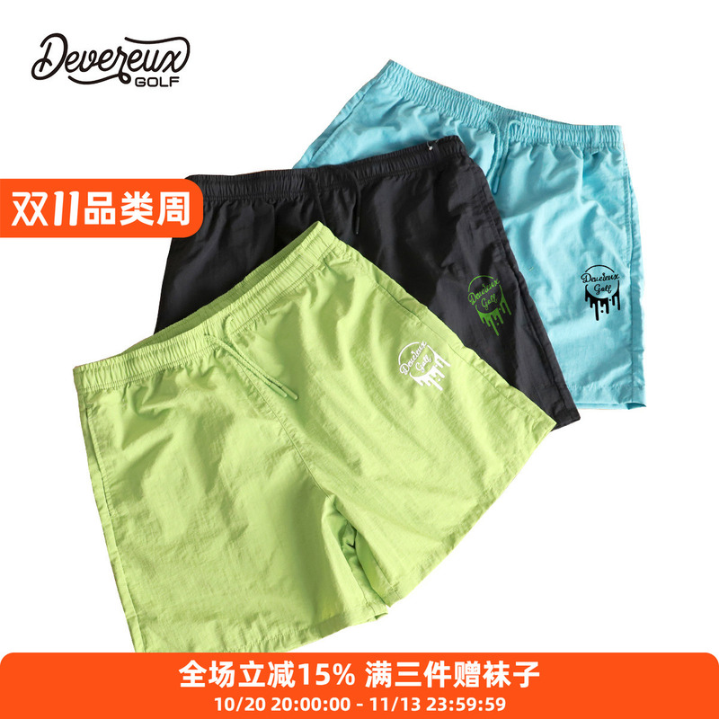 Devereux Golf American-Style Golf Loose Waterproof Printed Above-The-Knee Sports Casual Shorts Four-Quarter Length Shorts Devereux Golf American-Style Golf Loose Waterproof Printed Above-The-Knee Sports Casual Shorts Four-Quarter Length Shorts