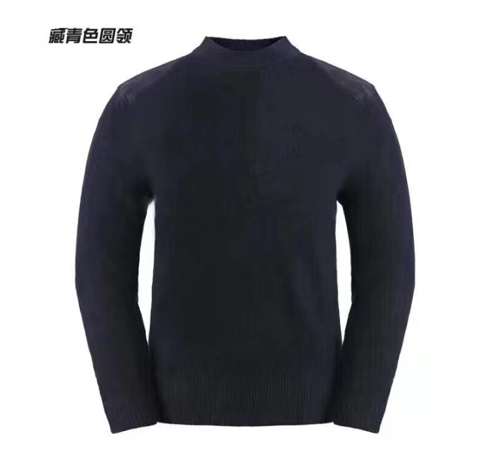 New winter security knitting shirt with blue collar head sweater vest wool V-collar sweater thickened man