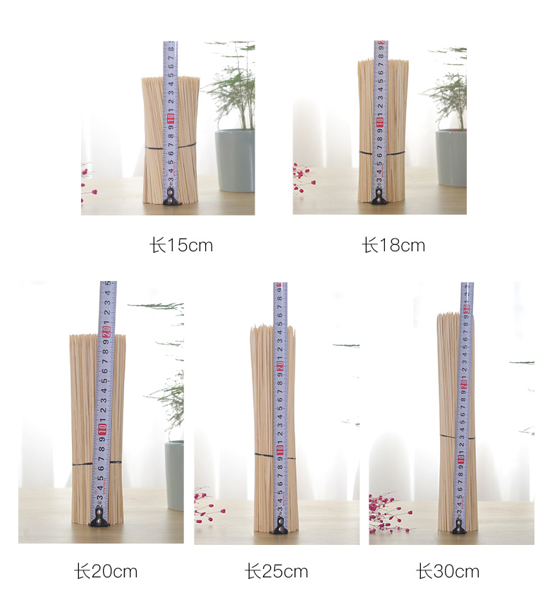 Disposable Bamboo Sign Diameter 2 5mm coarse 15 15 18 18 25 25 30 30 dog Sausage Chicken Drab Bamboo Sign Barbecue Sign