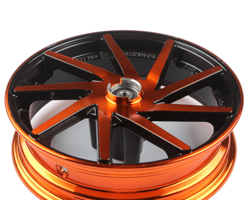 Xe máy GY6 Fuxi WISP thế hệ sửa đổi bánh trước trung tâm 10 inch hợp kim nhôm 5,7 lỗ lỗ 10 mm vành nan xe wave
