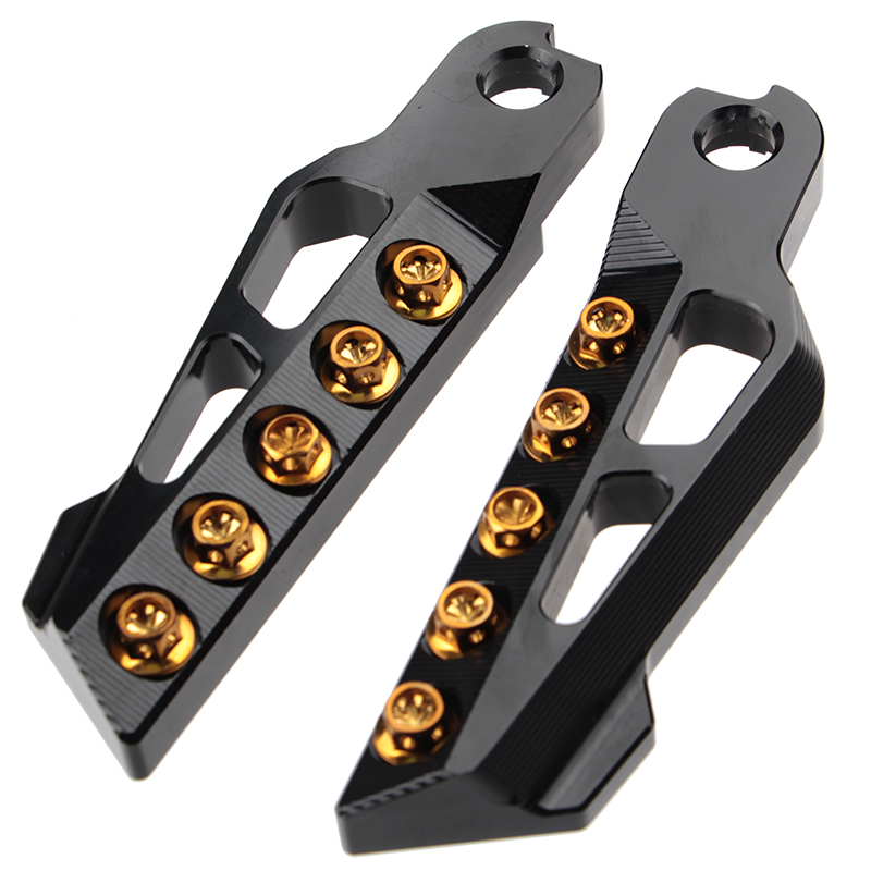 Flying foot is suitable for battle electric motorcycle cnc process aluminum alloy back foot screw anti-slip blue