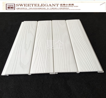 Ecological wood double 75 relief wall panel wall skirt background wall ceiling waterproof PVC gusset outdoor door head green wood