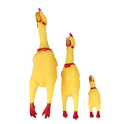Screaming chicken chicken chicken chicken crying chicken despair fighting chicken dog toy bite puppy