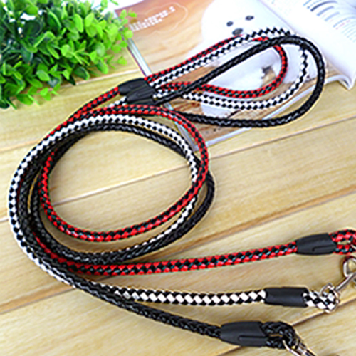 Leather woven leash leash leash leash dog rope leather woven dog chain
