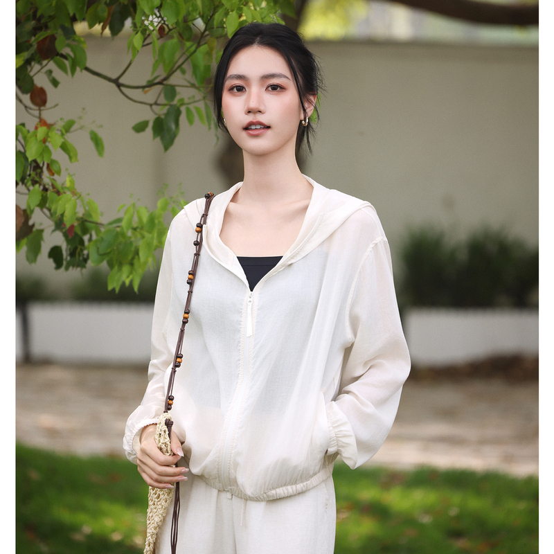 Aroomdiary Light Oxygen Breathing Tencel Linen Sunscreen Hooded Cardigan Lightweight Lazy Relaxed Air Conditioning Jacket Aroomdiary Light Oxygen Breathing Tencel Linen Sunscreen Hooded Cardigan Lightweight Lazy Relaxed Air Conditioning Jacket