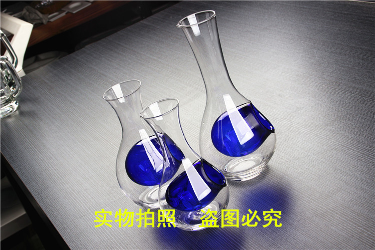 Rượu phong cách Nhật Bản ly rượu sake ngón tay cái nồi lõm màu xanh lỗ lõm - Rượu vang ly rượu pha lê