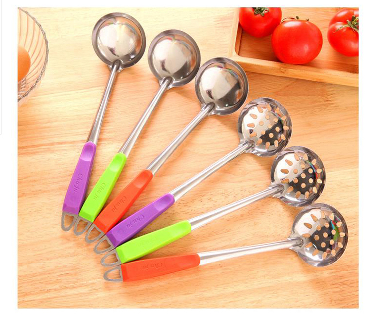 Dụng cụ nhà bếp Đồ dùng nhà bếp bằng thép không gỉ Muỗng Lẩu Muỗng Súp Lẩu Muỗng Dày dày Tay cầm thìa Muỗng súp Thìa đồ dùng nhà bếp