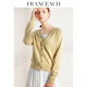 Fahanyi Relaxed Short V-neck Cardigan Sweater Women's Loose Outer Solid Color OL Commuting Cardigan Sweater Jacket