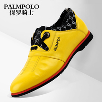 Paul Rider Fashion Men Casual Leather Shoes Han Prints Shoes Genuine Leather Men Daily Casual Shoes Autumn Winter Lacing Men Shoes