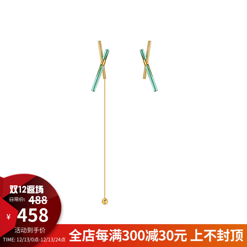 HeyJewel Namo Lingle series baton asymmetrical earrings female personality creative earrings spot