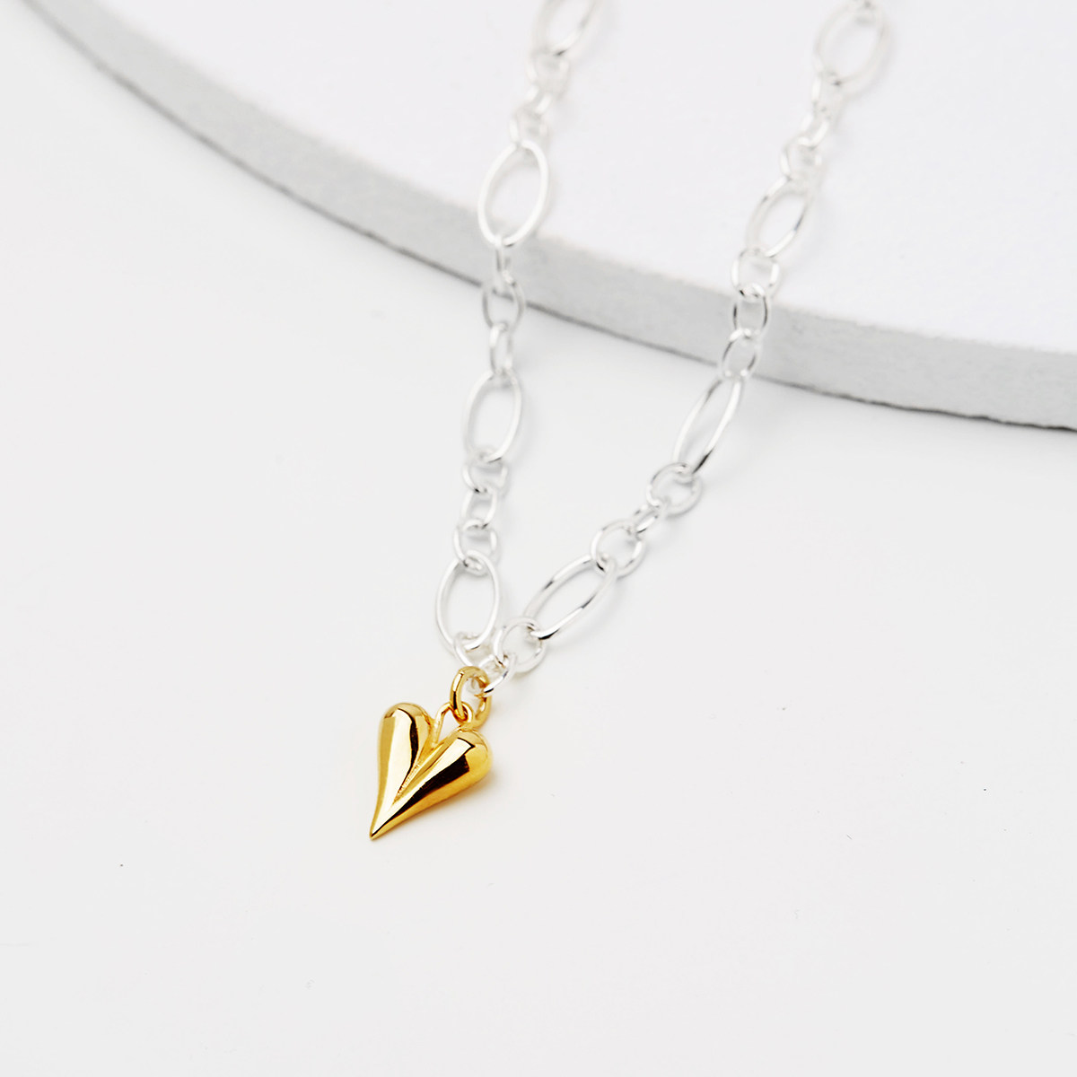 Hey Jewel original designer piece love necklace woman 925 silver personality niche kkkchain