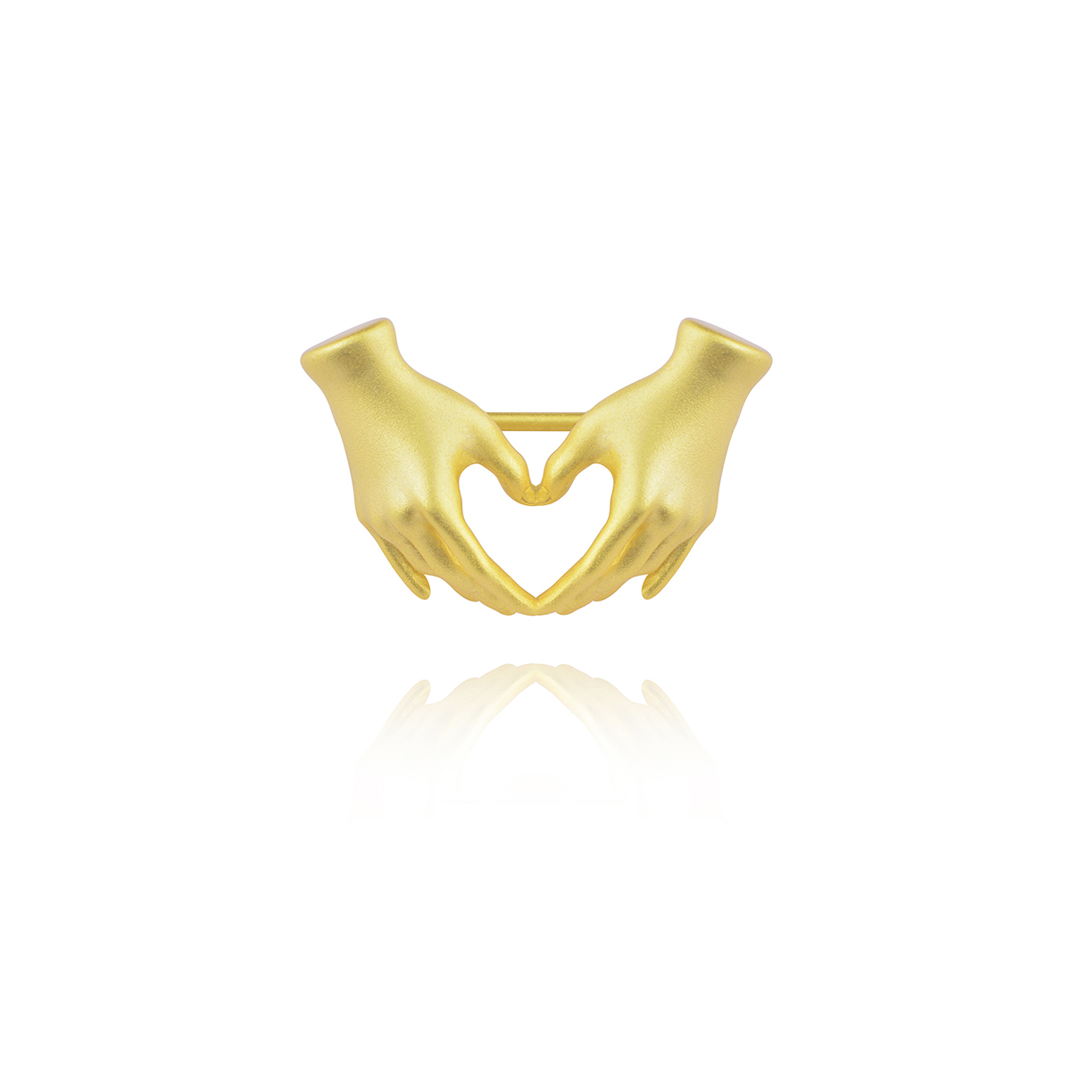 HeyJewel Leclic HAND-Heart Love Contact Hands-Heart 925 Silver Brrack Spot