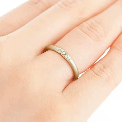 Heyjewel Japan Abheri Официальный уполномоченный отметка на предварительном виде 18 -километровых обручальных колец с шампанским