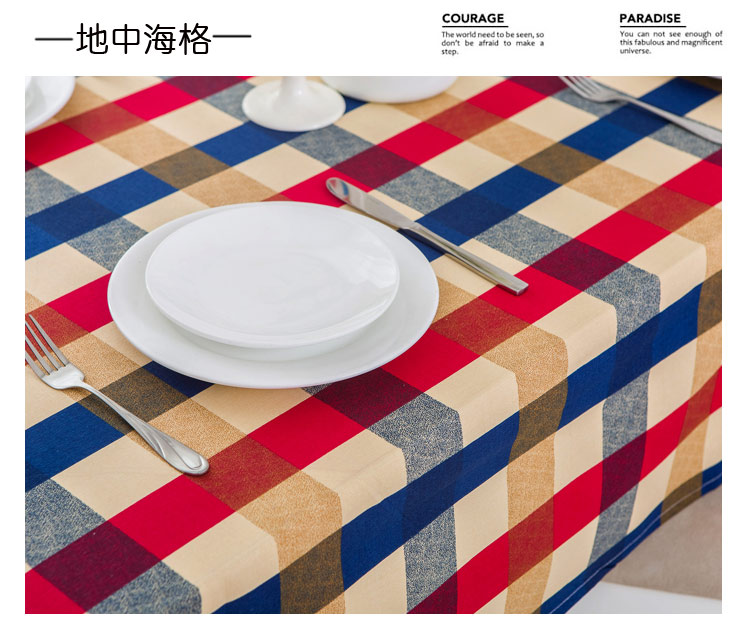 Phong cách châu âu đơn giản hiện đại lưới đồng bằng cotton linen bảng vải bàn cà phê bảng máy tính bàn tròn vải tùy chỉnh các mẫu khăn trải bàn đẹp