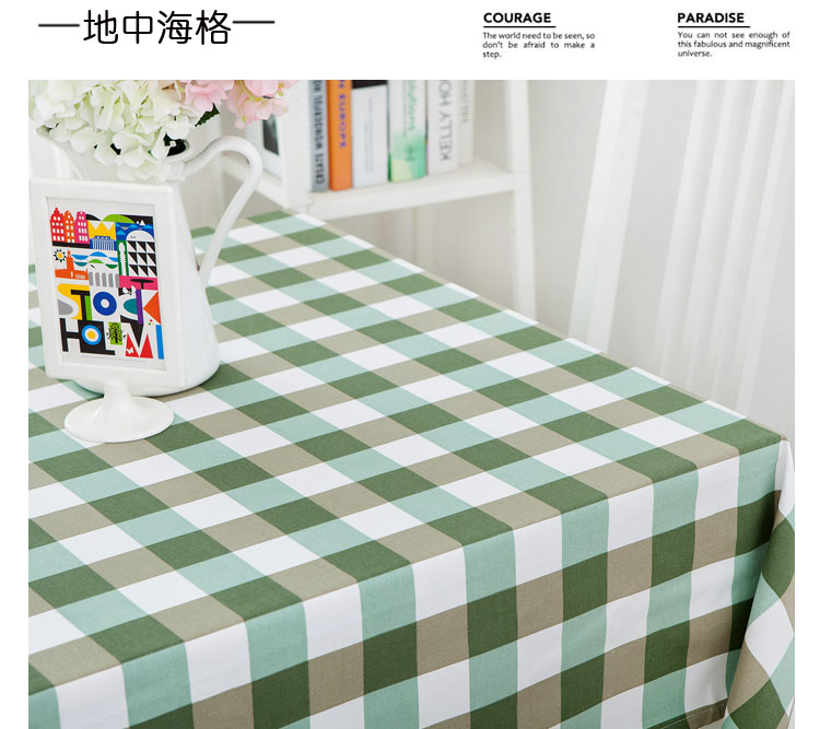 Phong cách châu âu đơn giản hiện đại lưới đồng bằng cotton linen bảng vải bàn cà phê bảng máy tính bàn tròn vải tùy chỉnh các mẫu khăn trải bàn đẹp