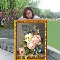 Full embroidery plant flowers 3D embroidery cross stitch thread embroidery new simple living room small simple modern warm European style