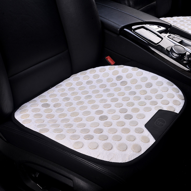 Light and luxurious summer car cushions calcite three sets of cool and breathable small single sheet memory cotton jade waist rests