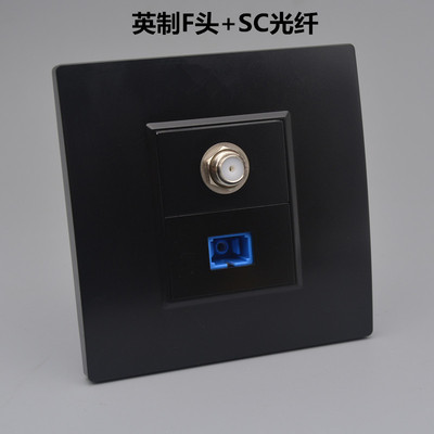 Черный английский -сделанный f -голод кабельный телевизор SC Fiber Socket CCTV Tiber Couper Couph Couper Wall Panel