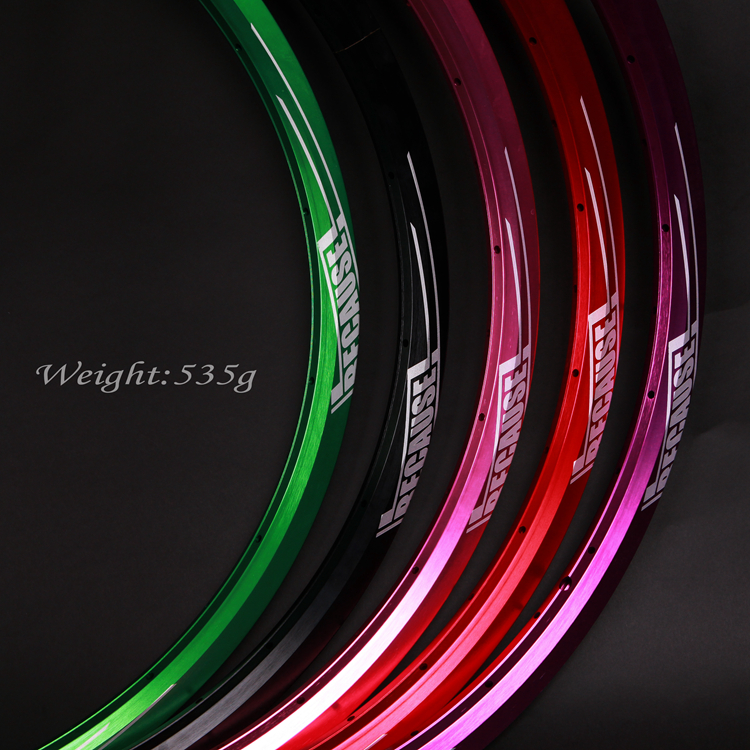 BECAUSE24 inch double layer aluminium alloy disc brake ring brake street Bike Circle Hub 32 Hole climbs