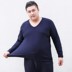 Mùa đông cộng với nhung dày đồ lót nhiệt cộng với phân bón XL áo thun nam cotton béo quần nam đẹp Cực lớn