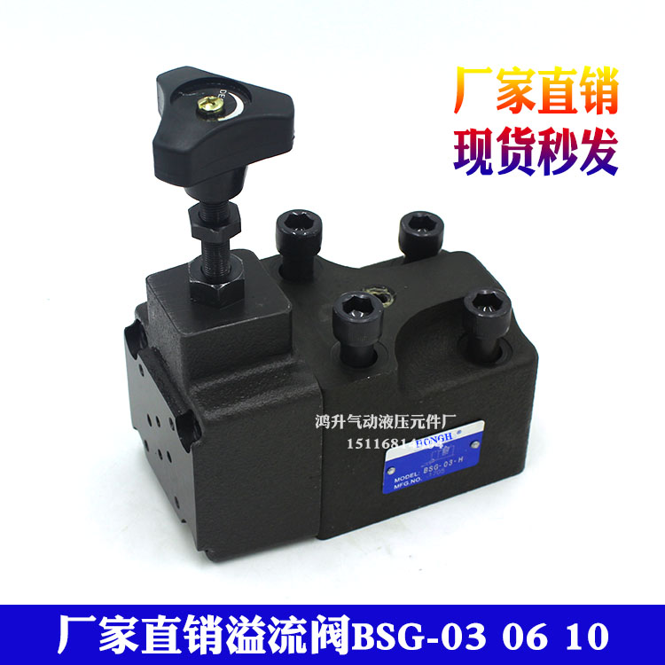 Plate-type pilot electromagnetic overflow hydraulic valve BSG-03 06 10-B C-H SRV-03G 06G-3-30