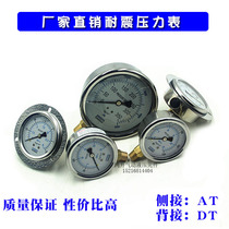YN shock resistant pressure gauge 40MPA axial back-connected radial band edge 0-1 6 MPA 15MPA 25MPA