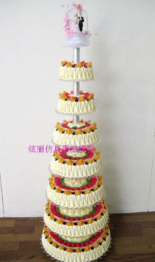 Dazzling simulation cake model Wedding cake model Wedding photography props Window display products