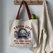  Bag 2021 new trendy large-capacity ulzzang canvas bag niche design wild ins womens shoulder bag bag