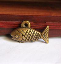 Property Bronze fish brass carp hanging decoration ancient playing copper micro-sculpted pieces bronze fish key imitation ancient bronze ware fish small pendulum piece Liao River Eid