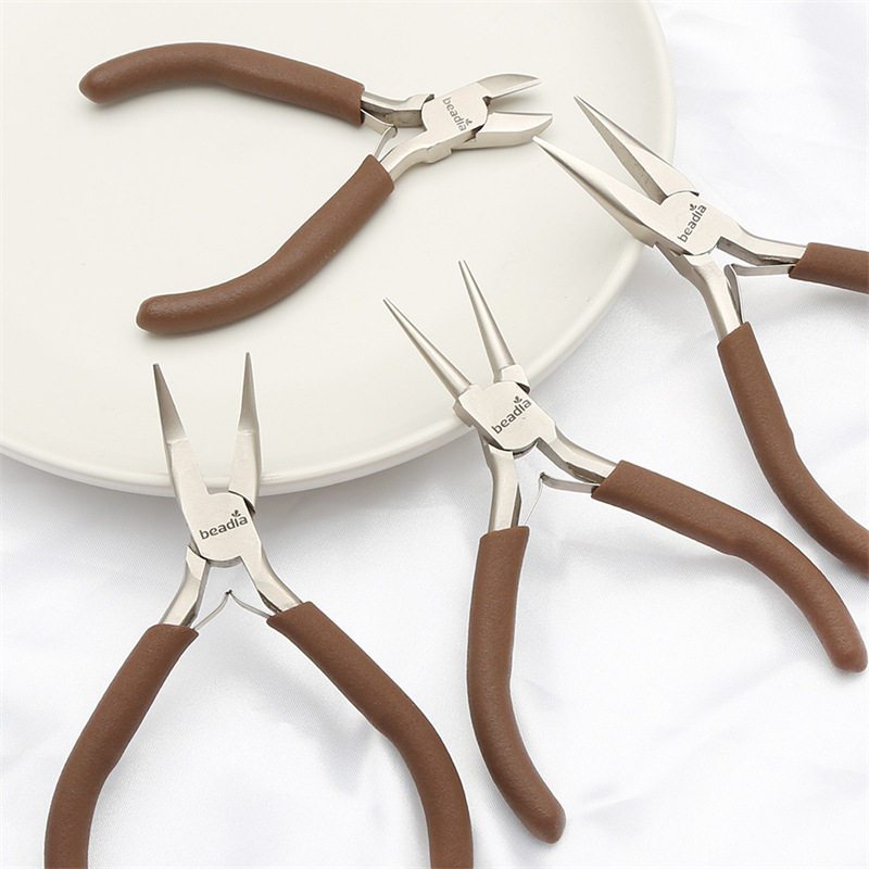 进口防锈手工diy钳子尖嘴钳剪钳珠宝首饰饰品小配件串珠工具套装