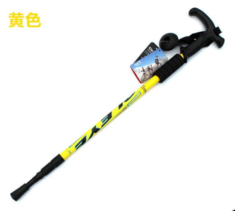Ánh sáng trekking cực kính thiên văn gấp mía đi bộ đường dài leo mía đi bộ thanh thiết bị ngoài trời gậy chống chân