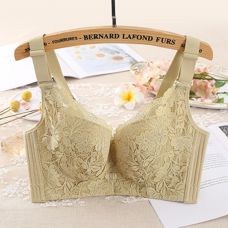 Large size bra fat mm big breasts show small side breasts anti-sagging  adjustment thin section full cup ladies underwear