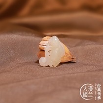 Authentic (Desert Loulan) Su Gong Xinjiang Hetian jade seed White jade Noble natural jade pendant Jade pendant