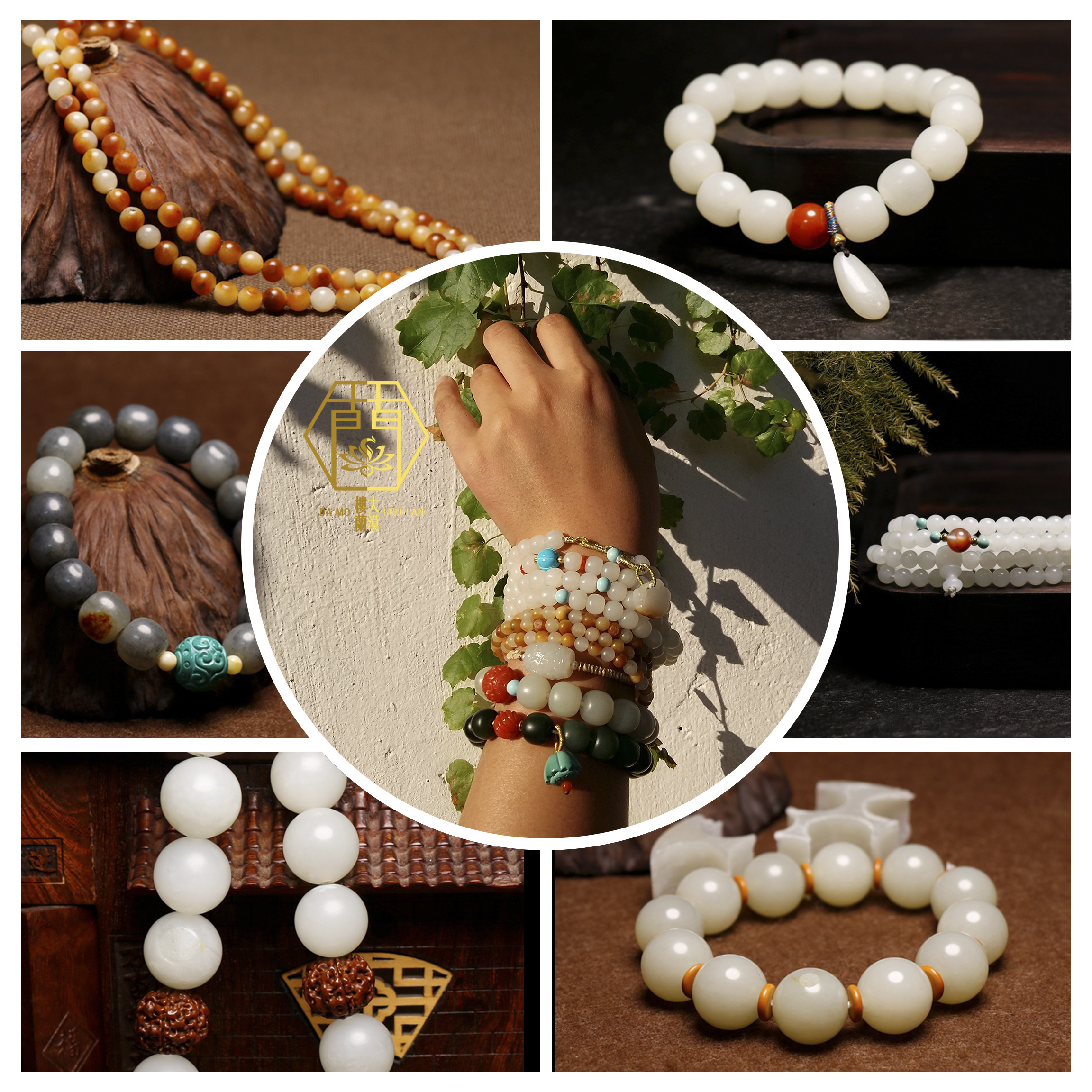 (Palace Jade) Large Desert Land and Tian Yuxang Seeds Seeds Jade Multiple 108 Buddha Everest Beads Hand Strings