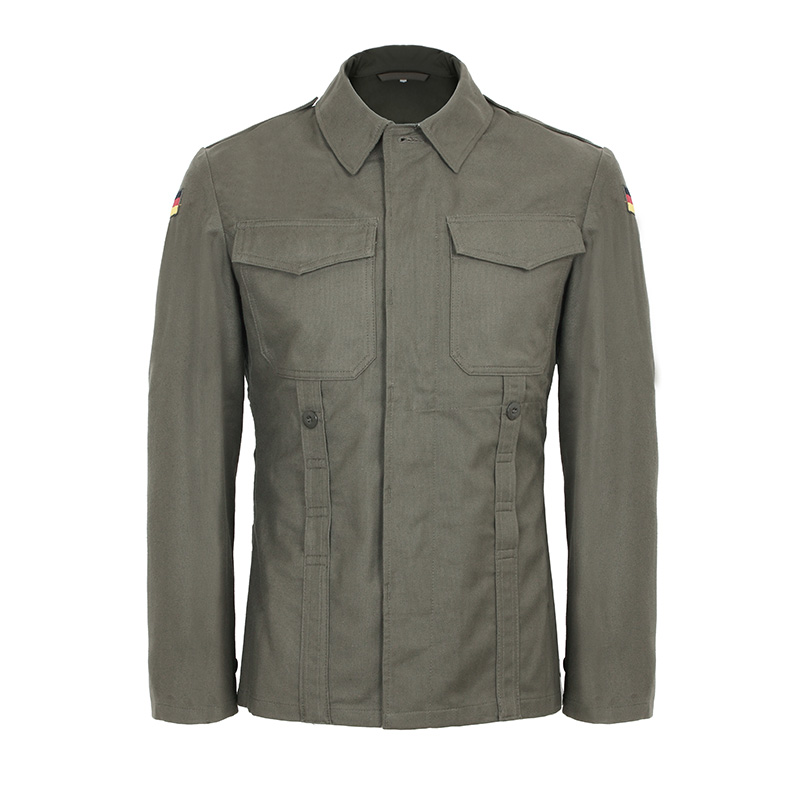 German Moleskin jacket straight waist chest pocket reinforced rib collar multi-coil design