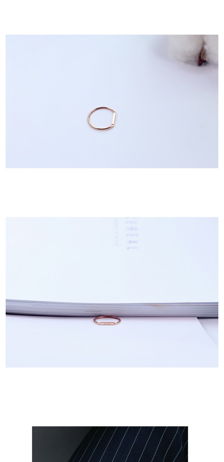 Đơn giản và tinh tế TÌNH YÊU nhẫn nhẫn bằng thép mạ titan 18K vàng hồng chỉ số màu nhẫn lâu dài J021 nhẫn kim cương nam