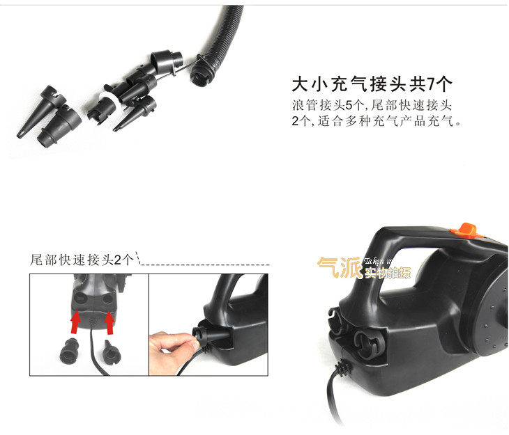Насос 车载直流电动充气泵室户外橡皮艇钓鱼船冲气垫床沙水池加打气筒机 Other