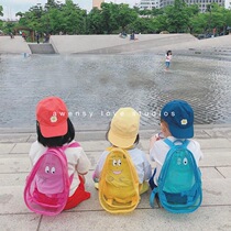 Awensy love Korea ins same childrens backpack transparent PVC jelly beach bag swimming bag