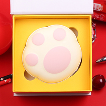 Hand warmer rechargeable mini cute student explosion-proof cartoon female plush portable small warm baby electric heating treasure electric heating treasure