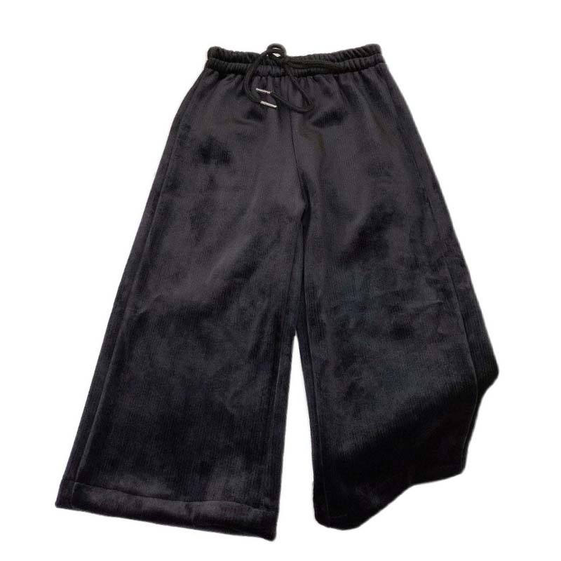 Girls' wide-leg pants 2020 autumn and winter new children's western style Korean version of velvet plus velvet thickened straight long pants