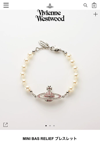 Кошачья группа Vivienne Westwood Mini Bas Классический браслет из жемчуга розовый