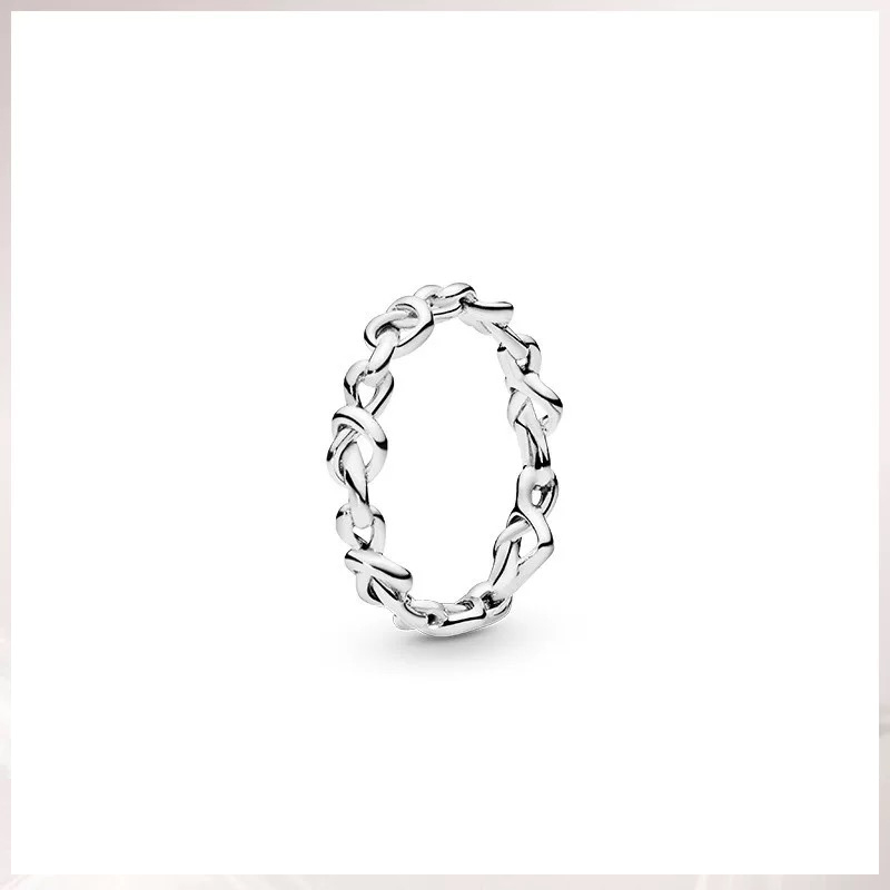 Overseas Store Panjia Intertwined Moments Knot Ring for Women, Pure Silver, Valentine's Day Birthday Gift for Girlfriend Overseas Store Panjia Intertwined Moments Knot Ring for Women, Pure Silver, Valentine's Day Birthday Gift for Girlfriend