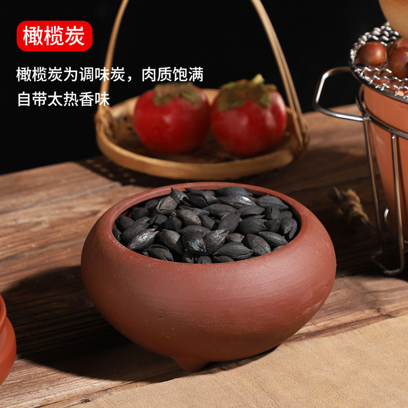 Olive Wood Charcoal for Barbecue, Fruit Charcoal for Tea Brewing, Walnut Charcoal, Smokeless Charcoal for Home Use, Olive Charcoal for Smokeless Barbecue