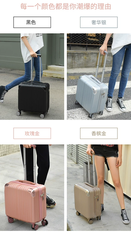 Mật khẩu mini nhẹ lên máy 18 inch 20 xe đẩy nhỏ trường hợp nữ phiên bản Hàn Quốc của vali nam nhỏ vali tươi